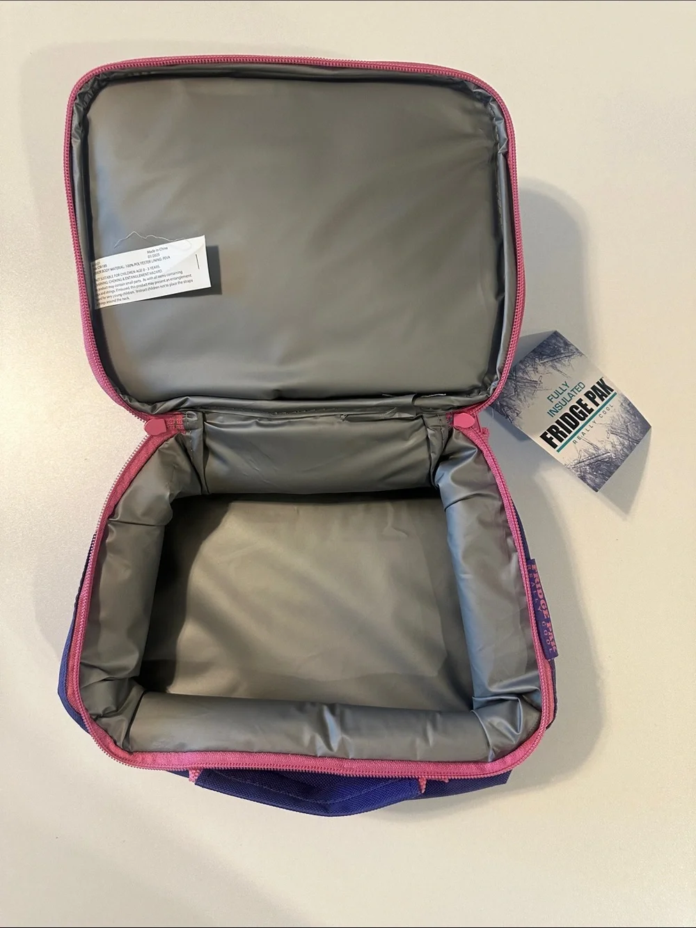 Kids Insulated Purple Heart Lunch Bag